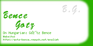 bence gotz business card